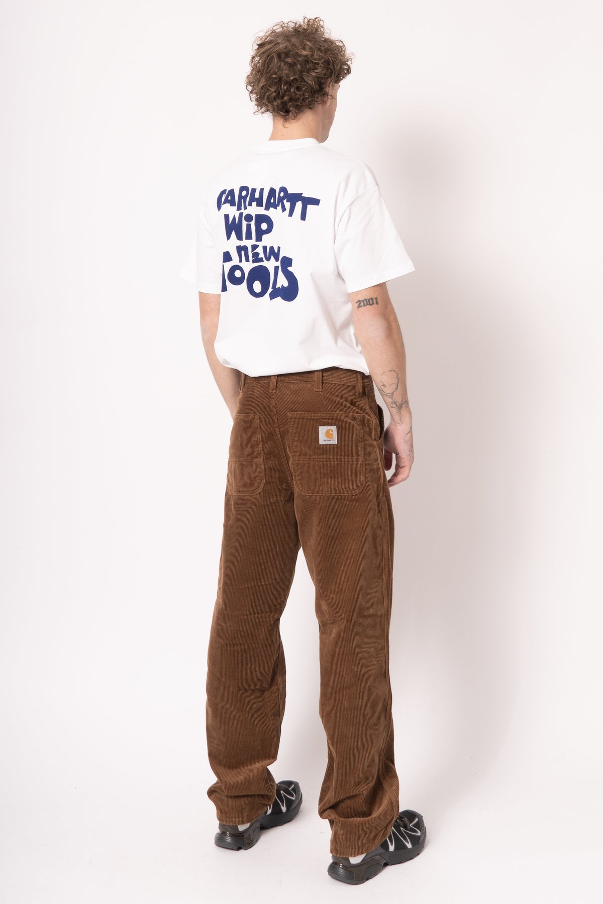 Simple Pant Corduroy Brown Rinsed