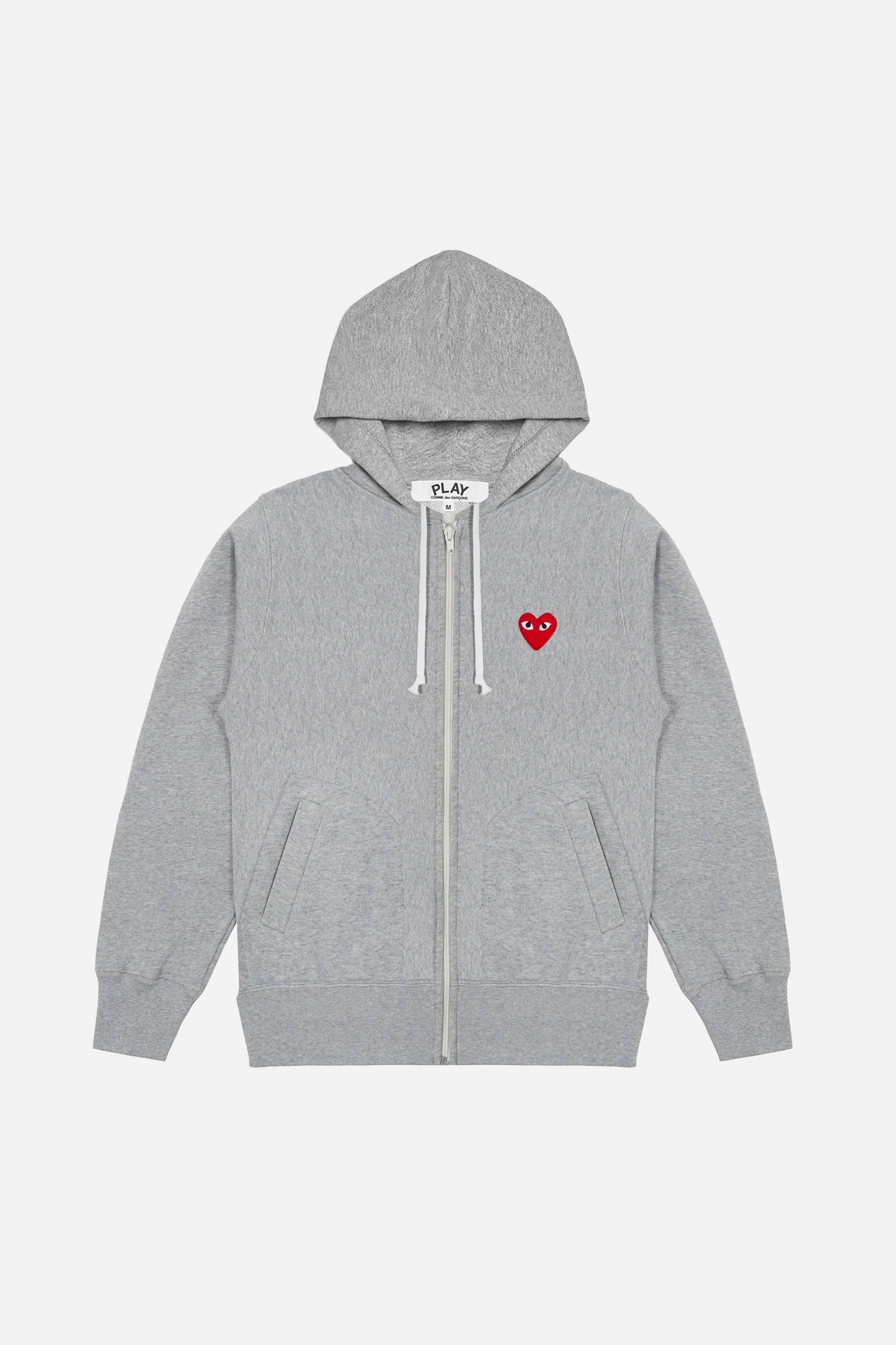 Red Heart Zip Hoodie Grey