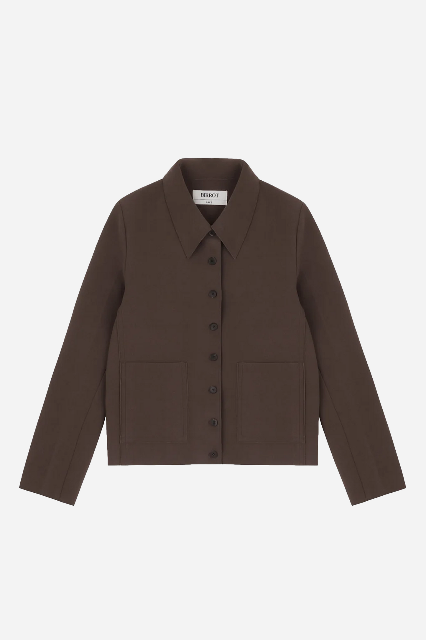 Lay3 Point Collar Jacket Cocoa Brown