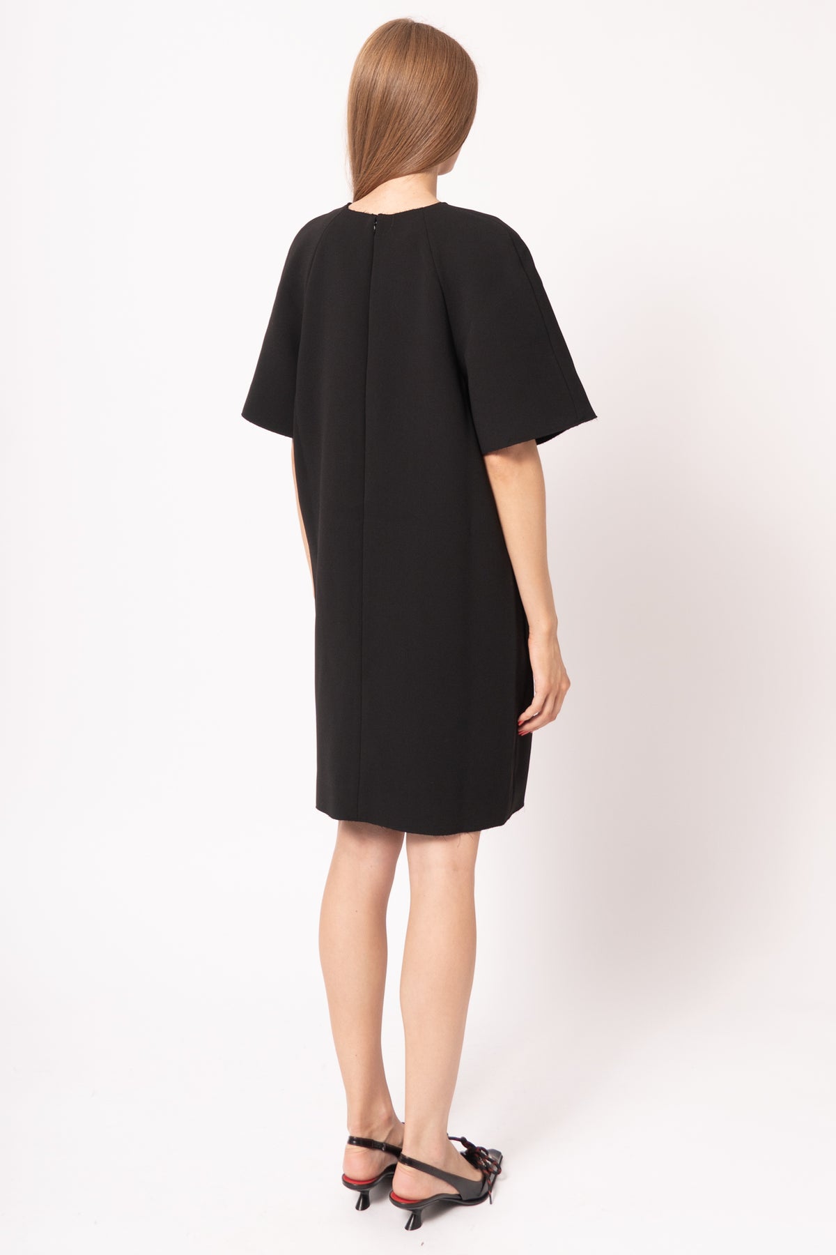 Cocoon Crepe Dress Black