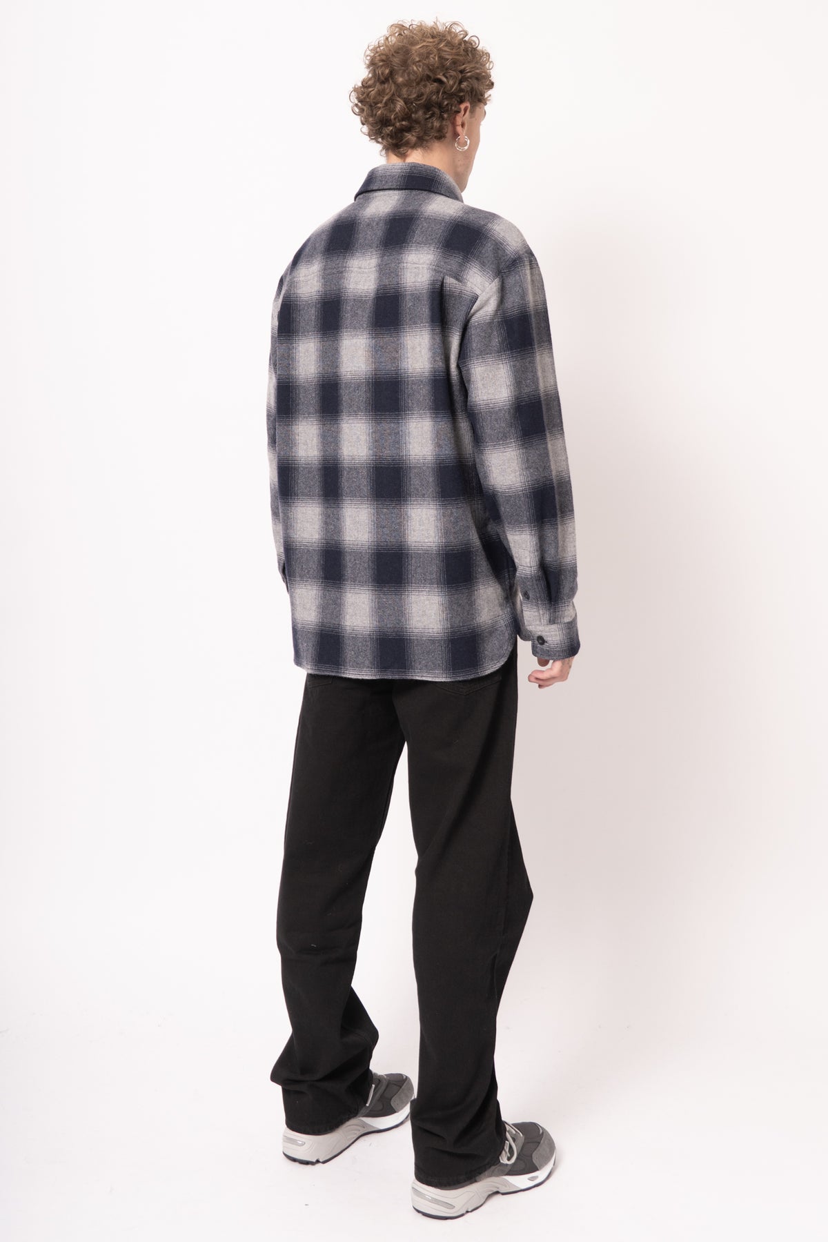 Light Grey Checked Overshirt