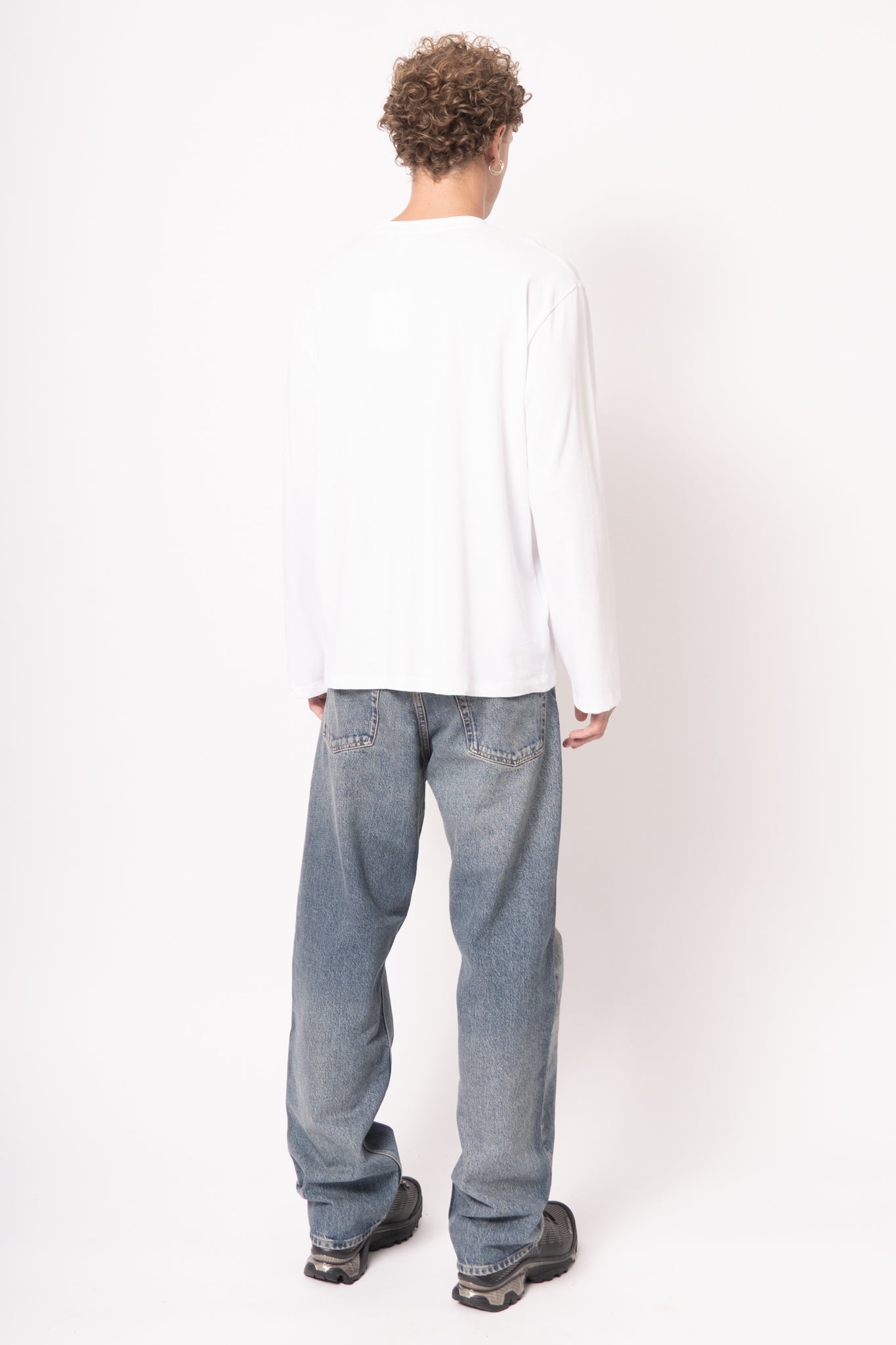 Nicholasst Logo LS T-Shirt White