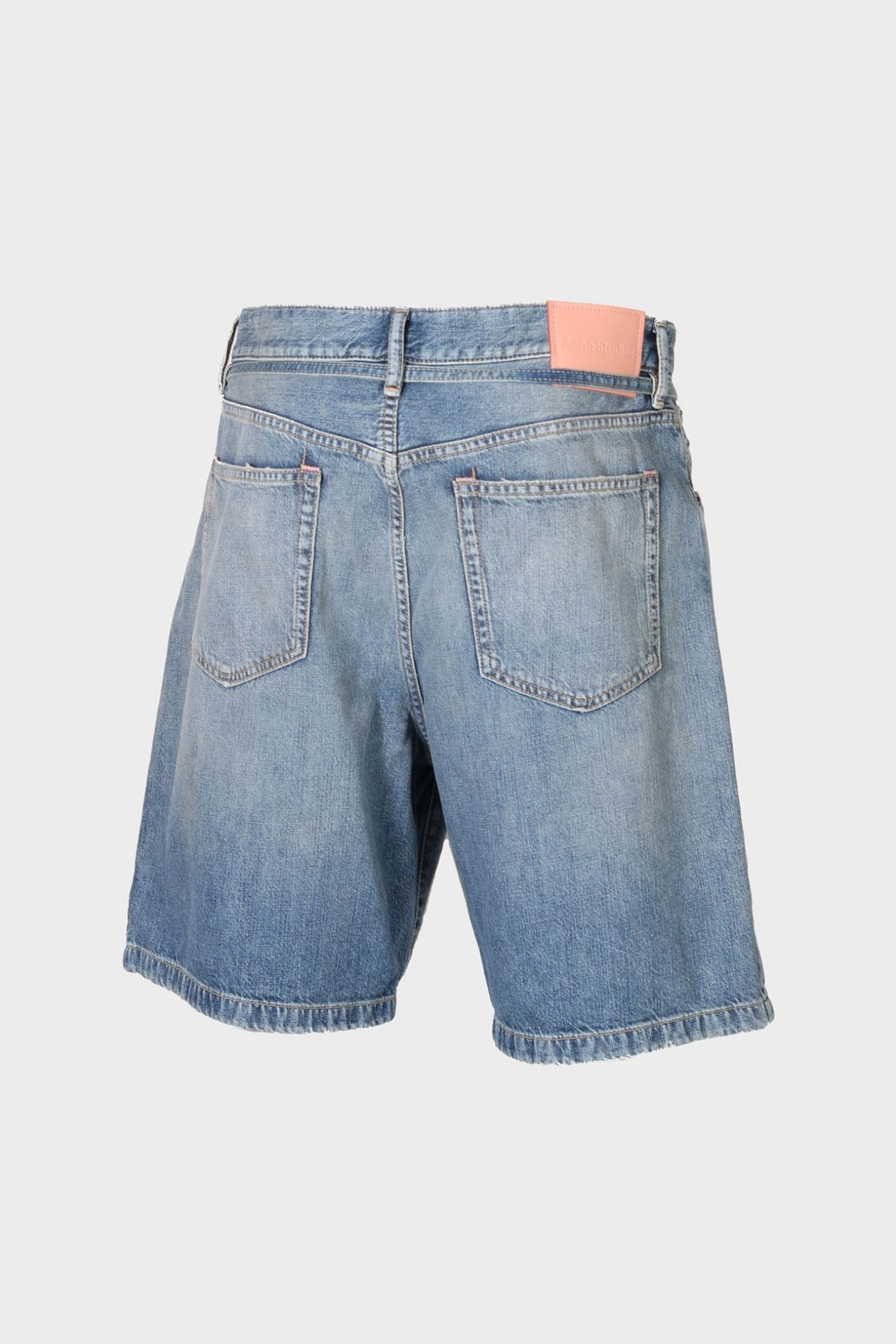 Loose Fit Denim Shorts Mid Blue