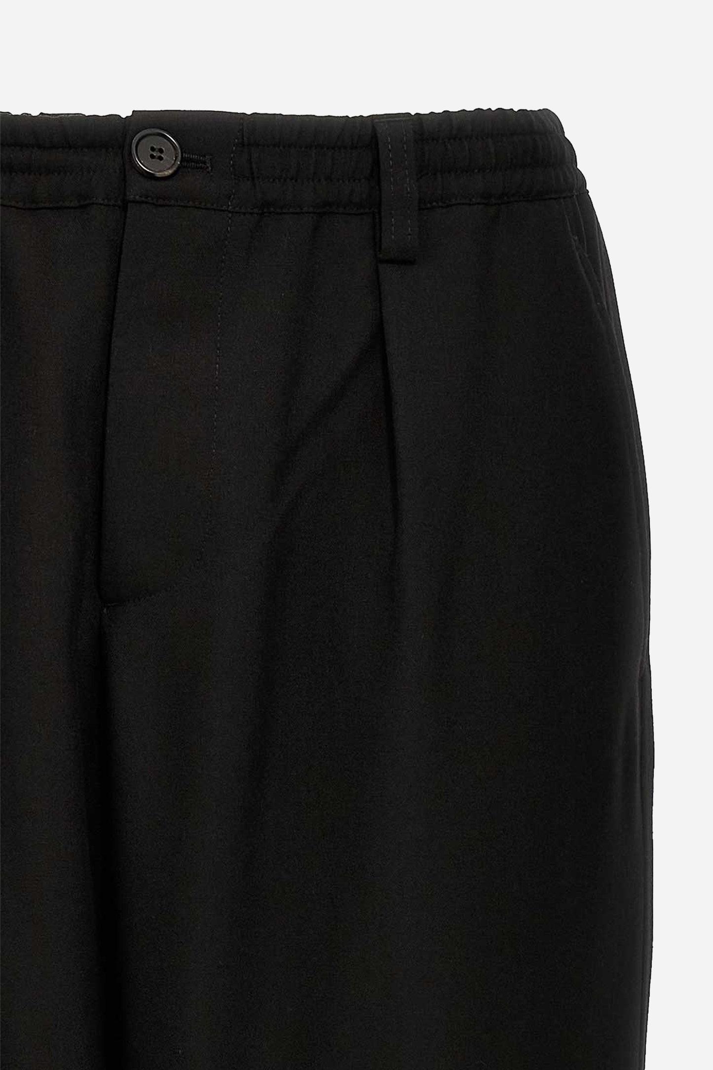 Tropical Wool Crop Pants Black