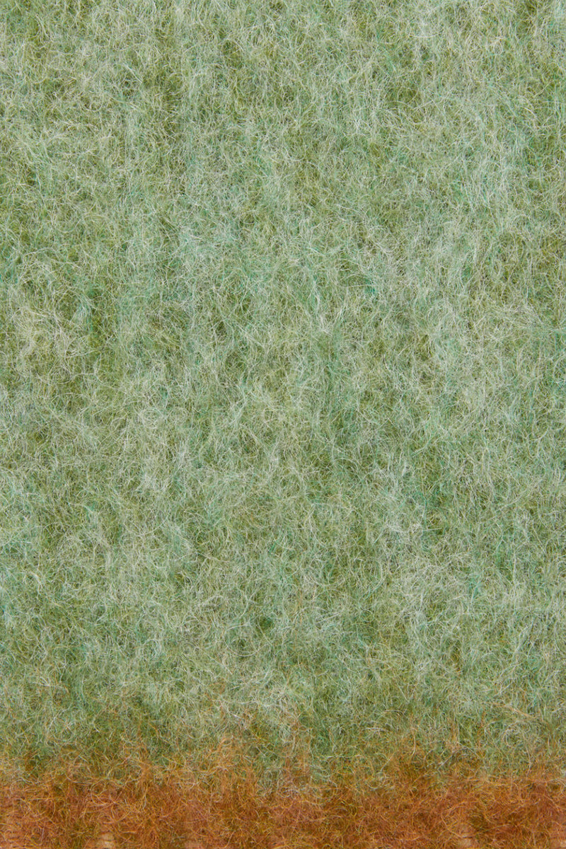 Wool Mohair Scarf Narrow Grass Green