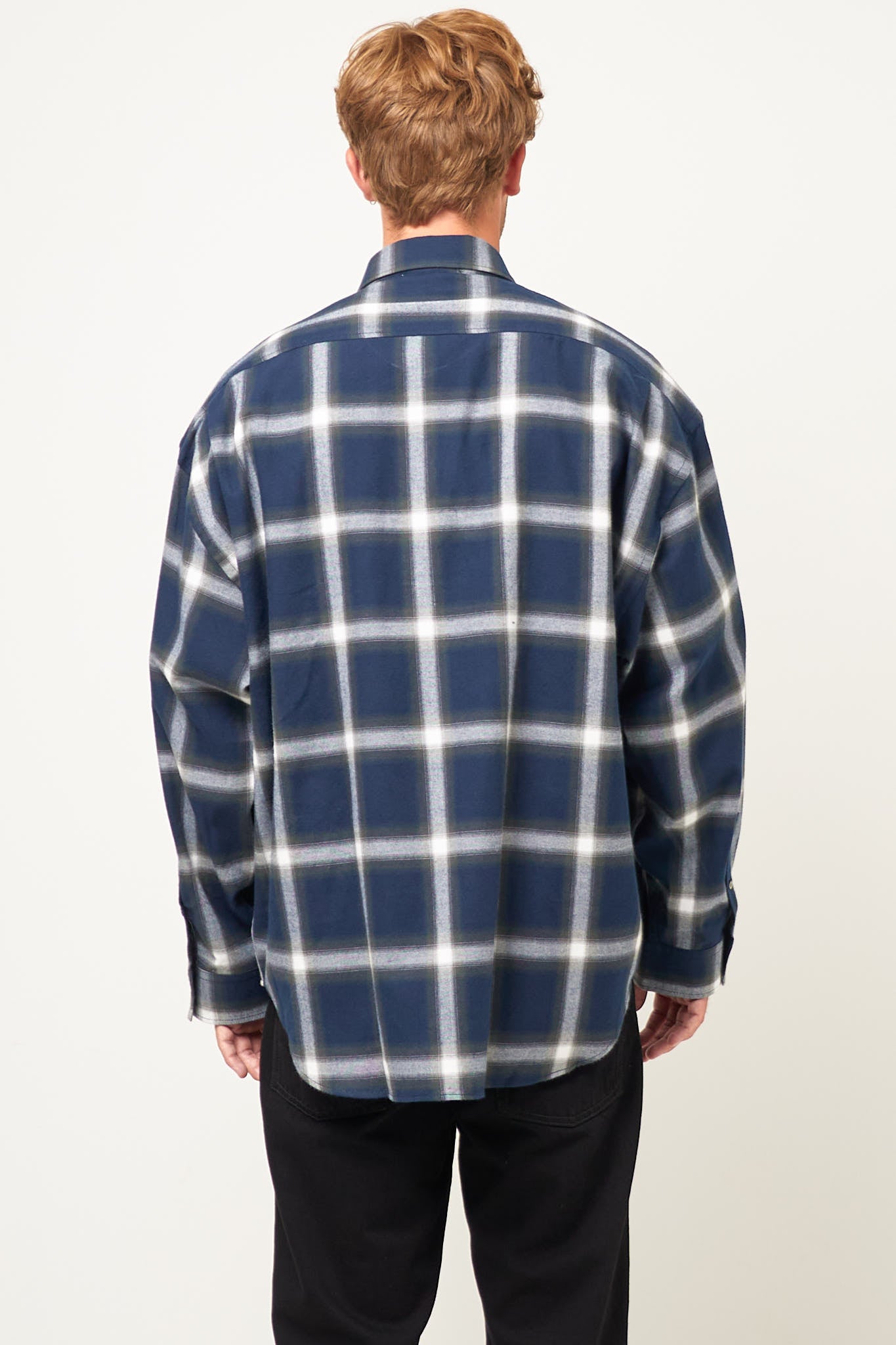 Button-Up Shirt Navy Multi