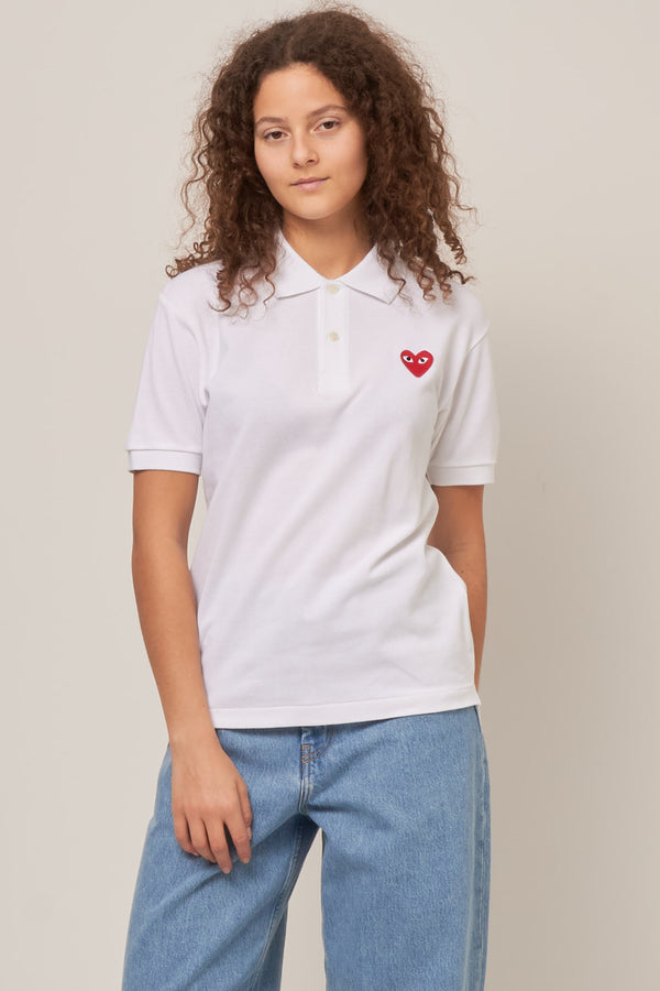 Red Heart Polo White