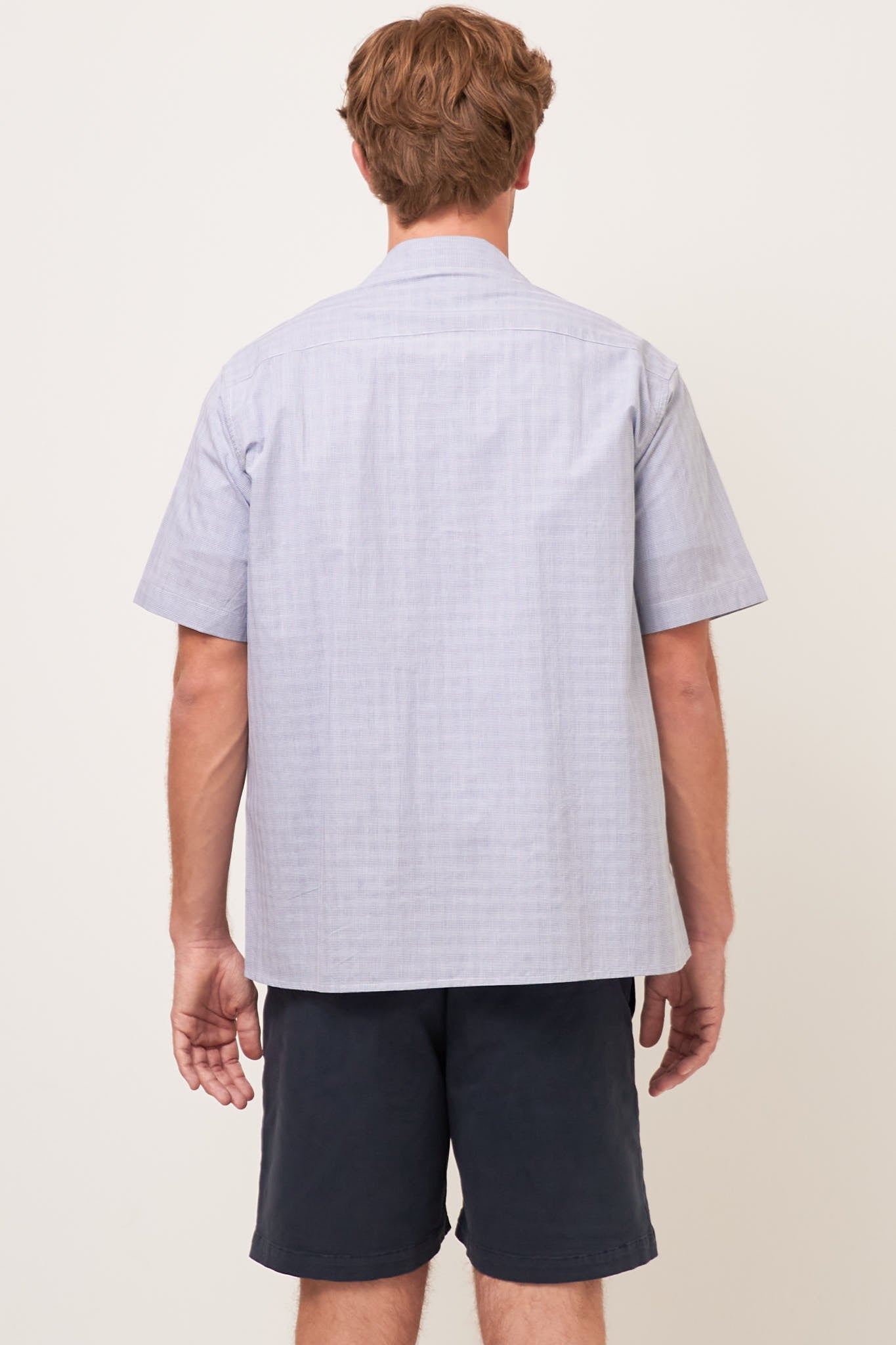 Flight Shirt Microcheck Stone