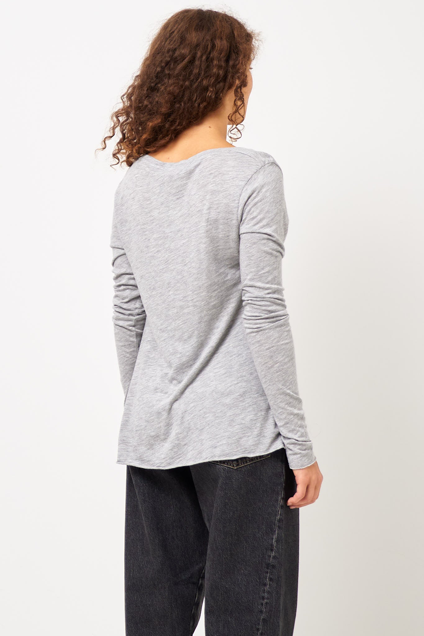 Jacksonville V-neck LS T-shirt Heather Grey