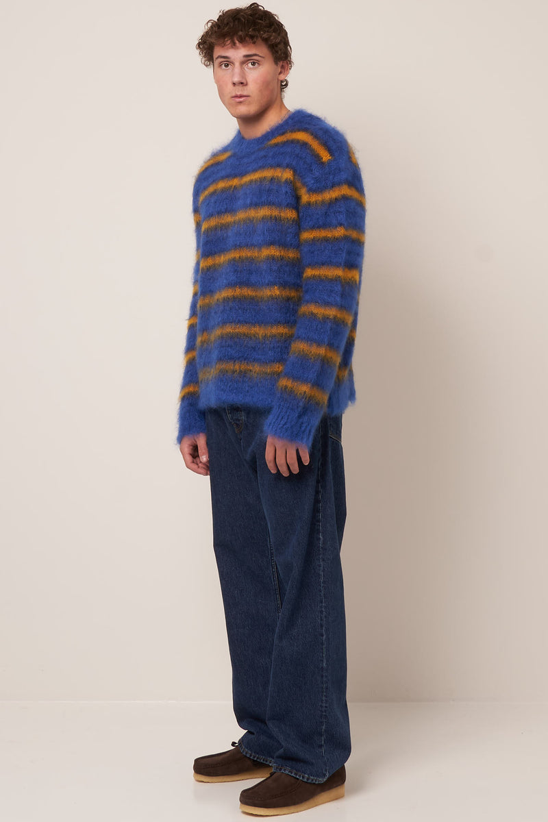 Iconic Stripe Sweater Royal Blue