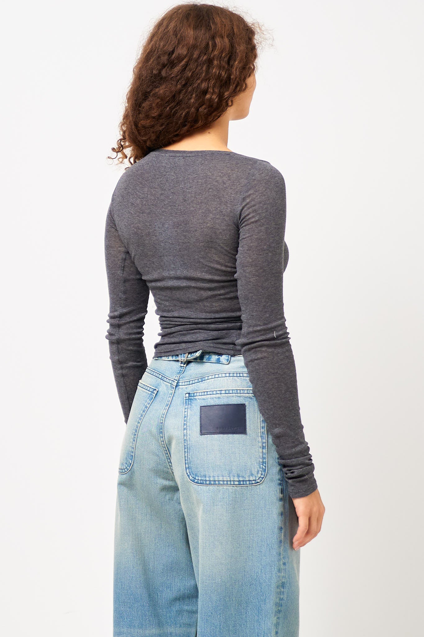 Massachusetts LS T-shirt Charcoal Melange