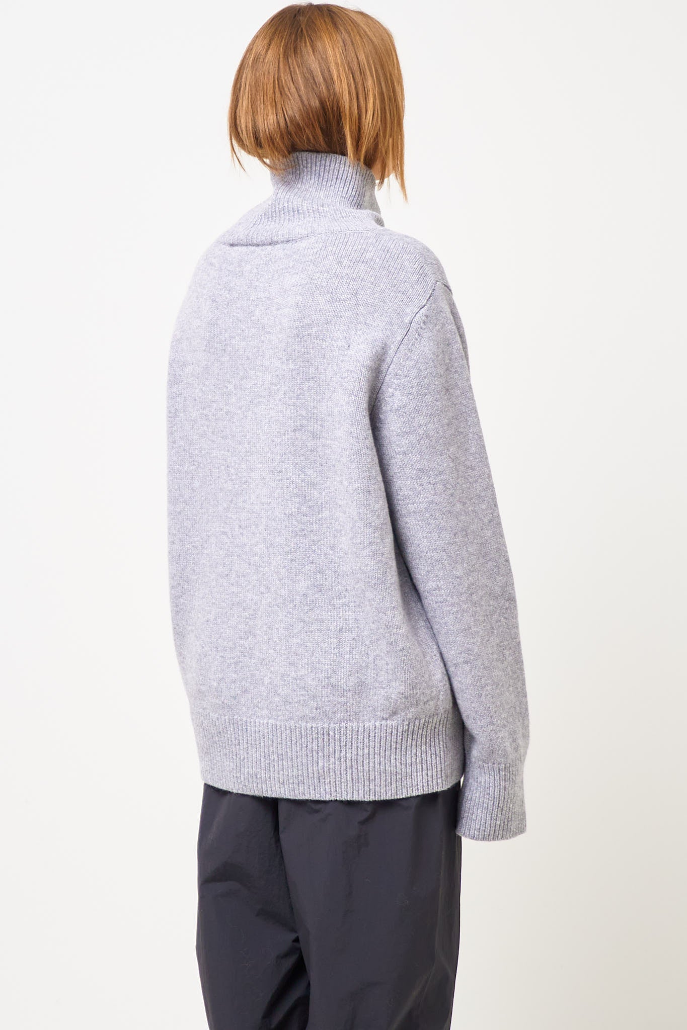 Visse Roll Neck Sweater City Grey