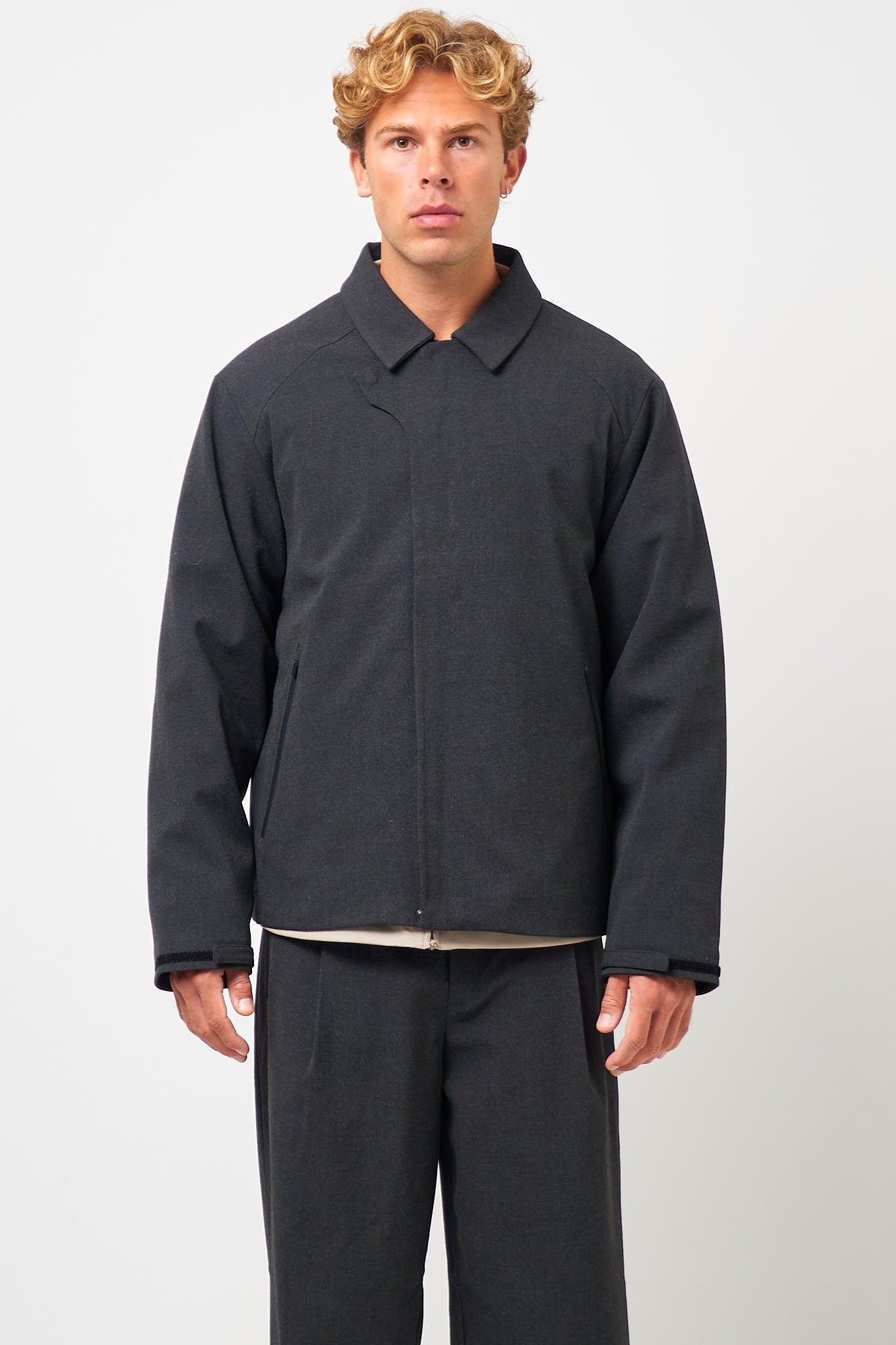 waypoint texture jacket dark grey
