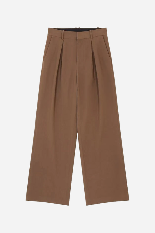 Mannequin Label Wool Blend Pleated Trousers
