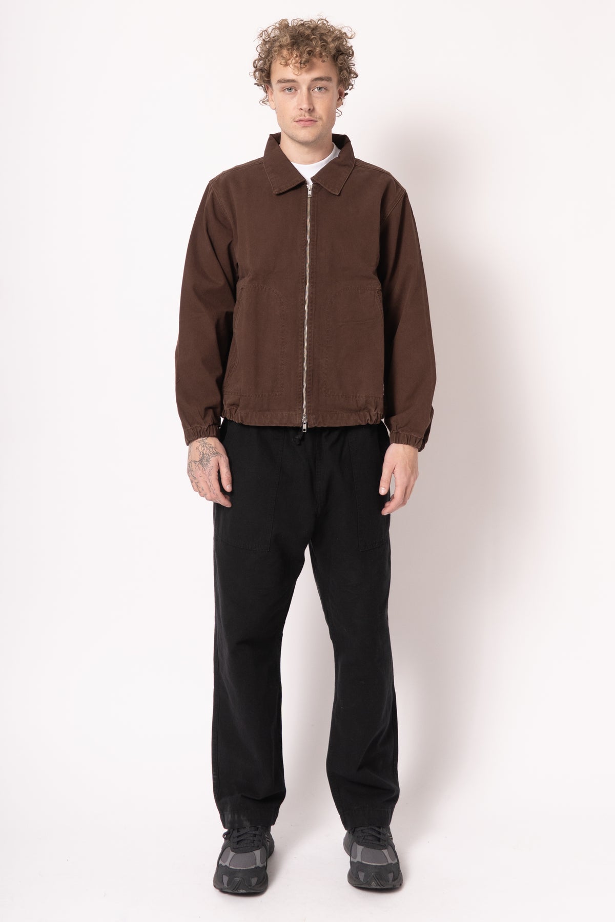 Twill Work Jacket Brown