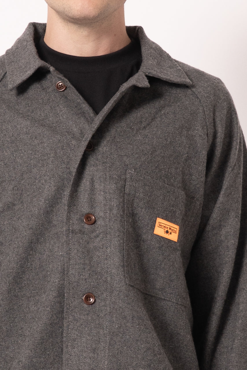 Flannel Overshirt Charcoal