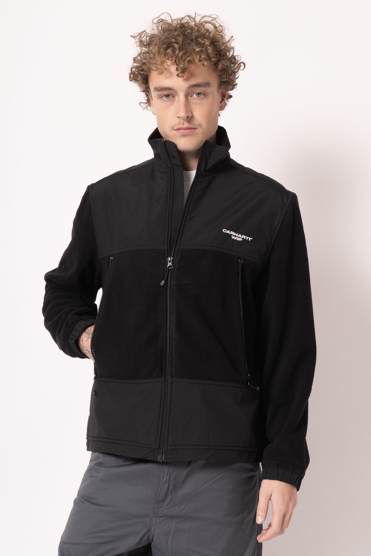 Edmore Sweat Jacket Black White