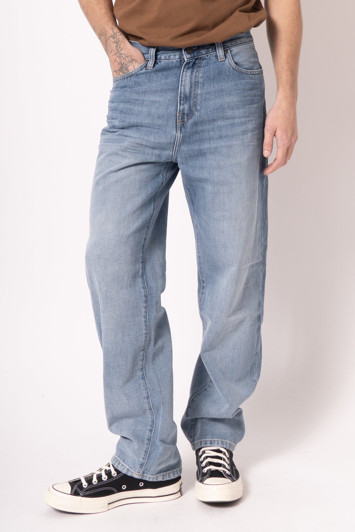 Aaron Pant Blue Burst Washed