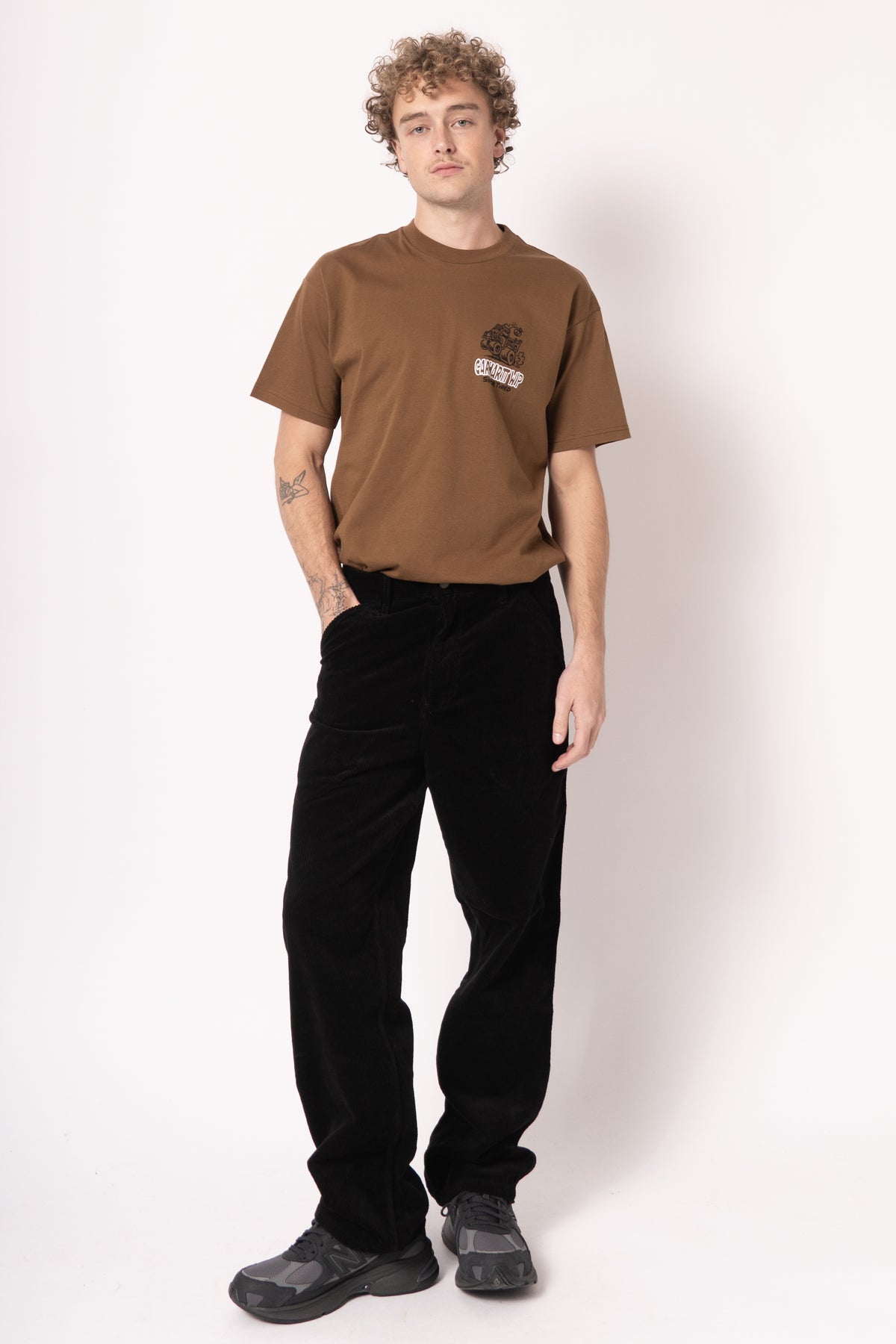 Simple Pant Corduroy Black Rinsed