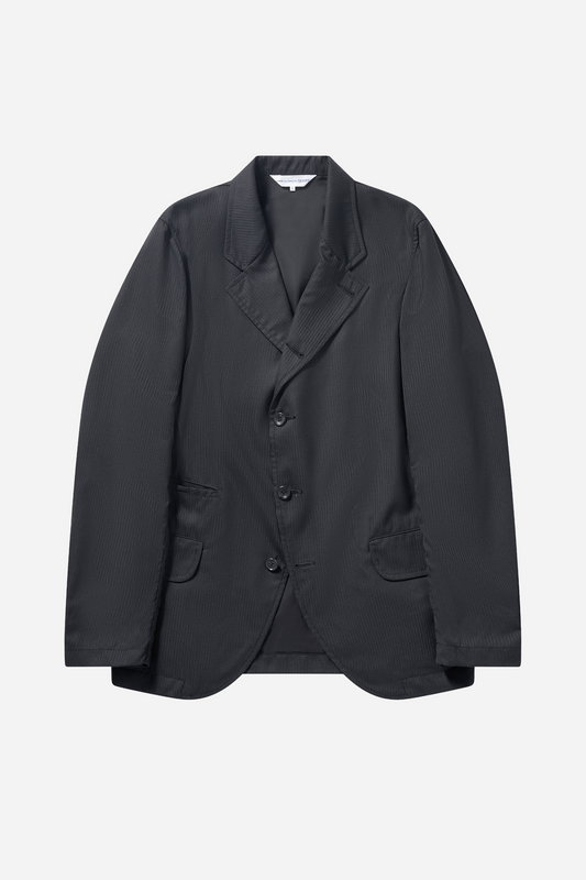 Single Breasted Herringbone Blazer Black/Navy