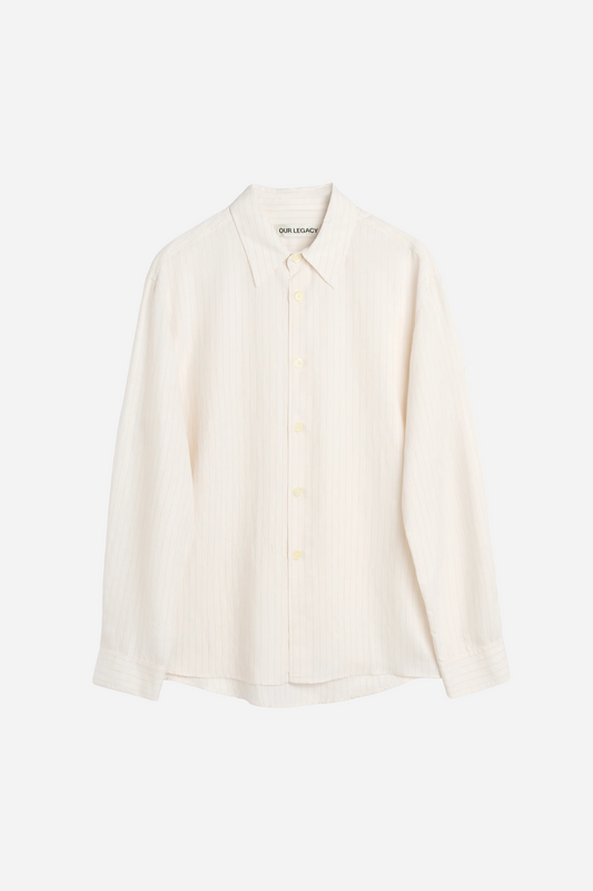 Beyond Shirt Cream Stripe Ceremony Viscose