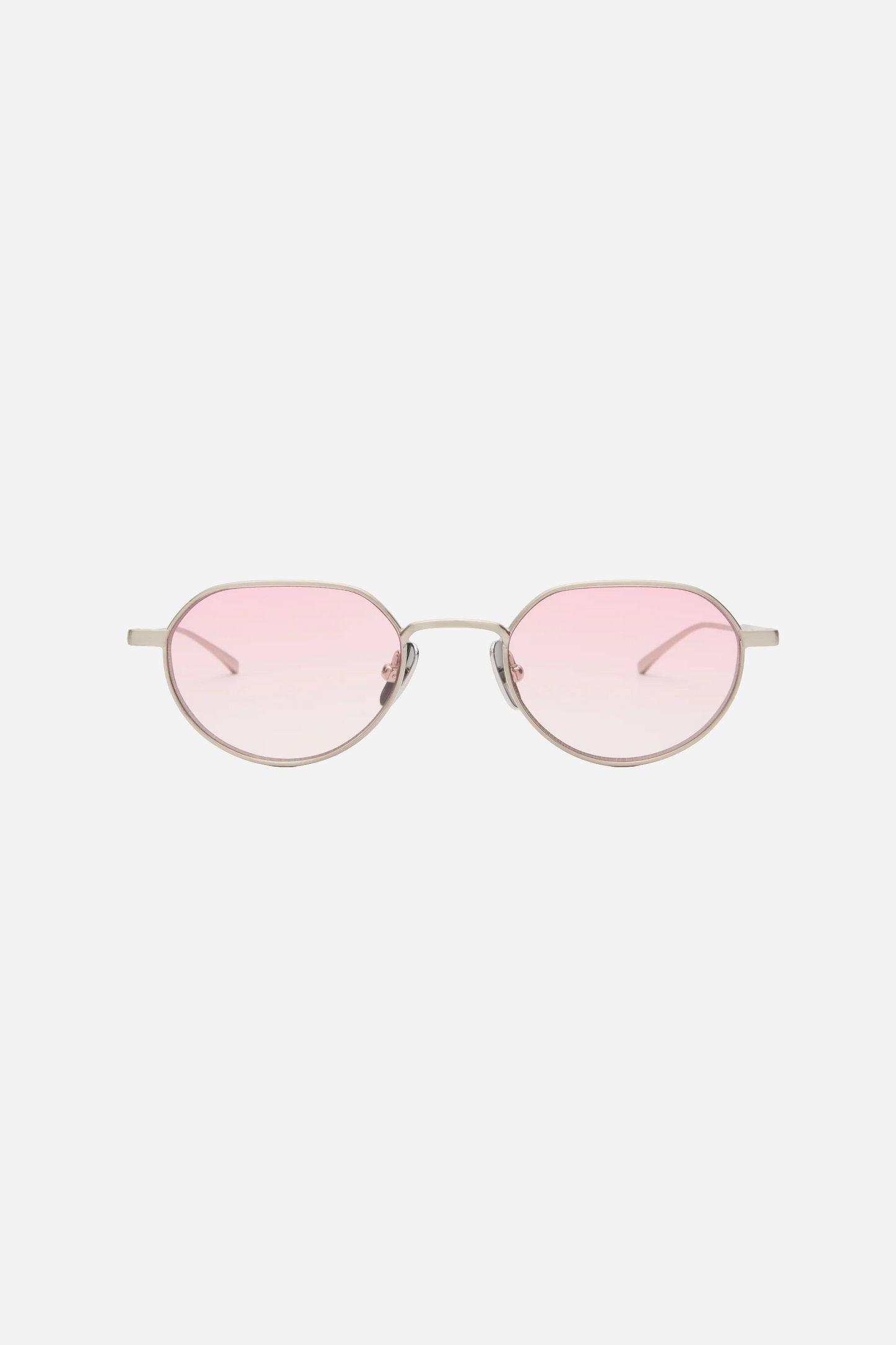 Lucien Brushed Silver/Light Pink Lens