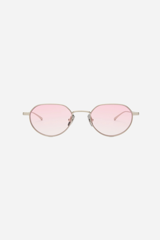 Lucien Brushed Silver/Light Pink Lens