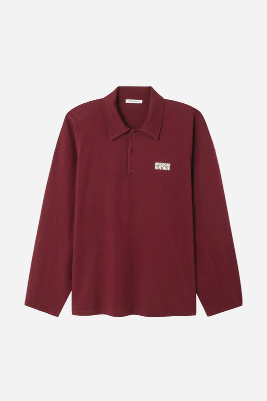 Gixy Polo Long Sleeve T-Shirt Mahogany