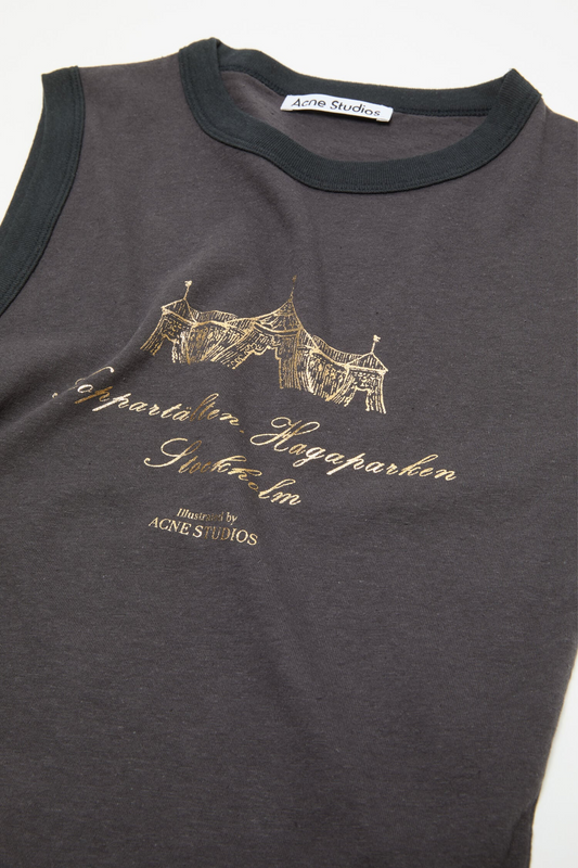 Graphic Tank Top Anthracite Grey