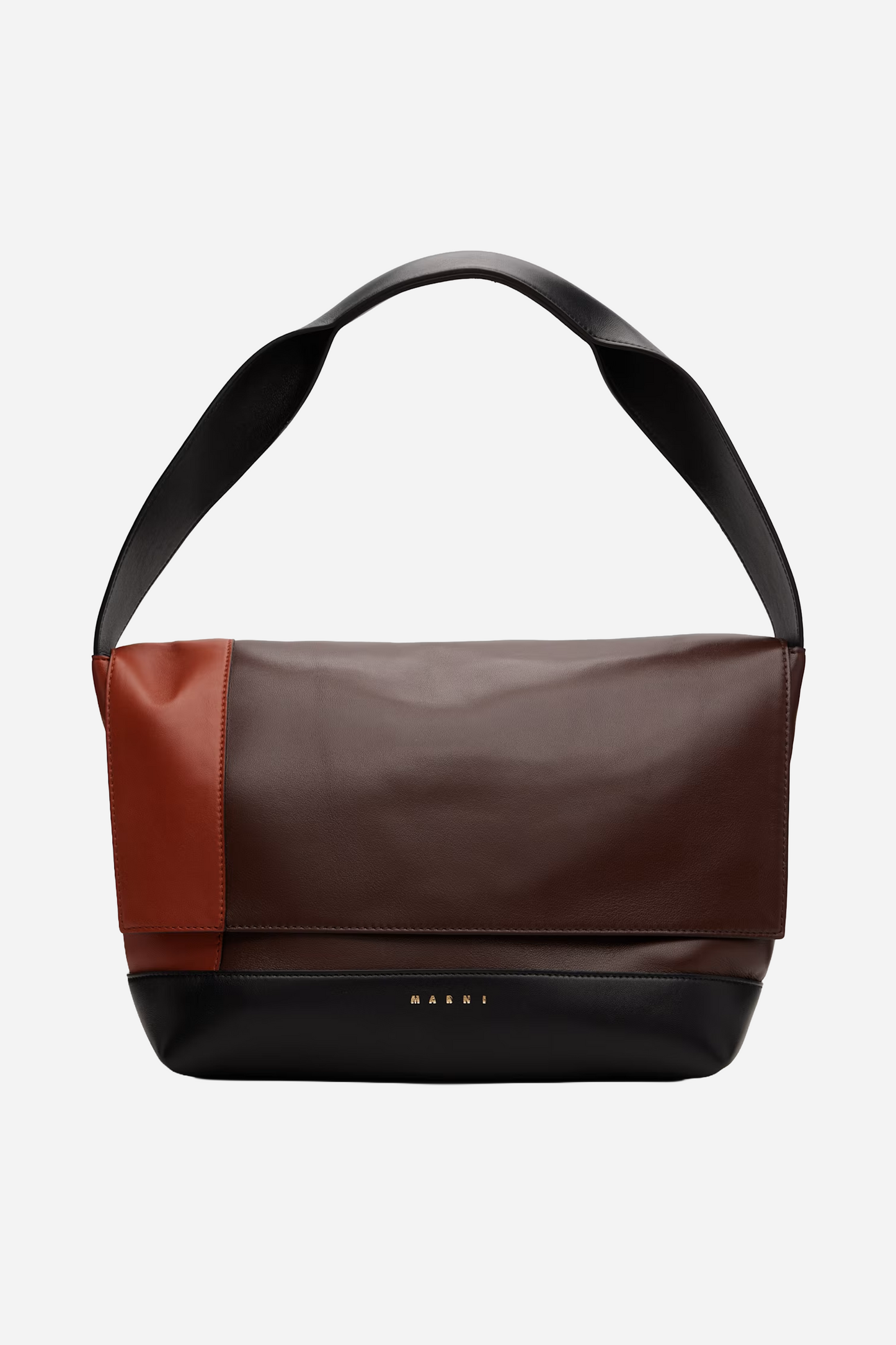 Brown & Orange Pod Pochette New Handle Bag