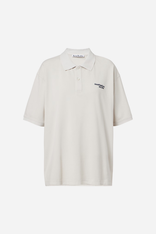 Washed Logo Polo White