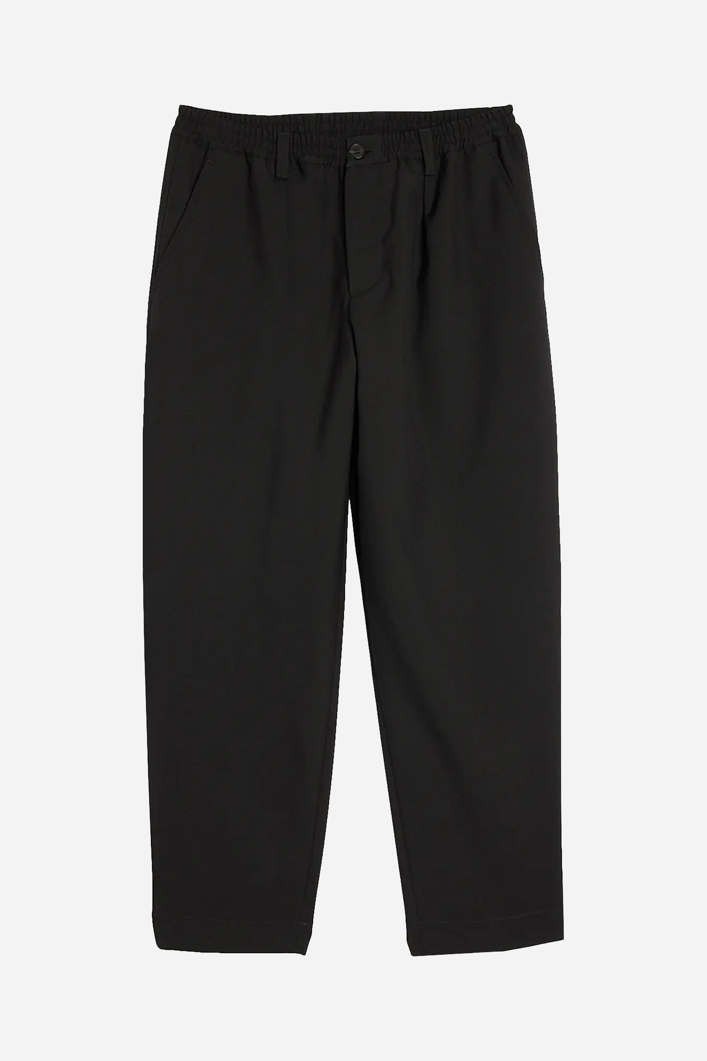 Tropical Wool Crop Pants Black