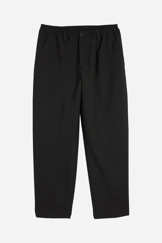 Tropical Wool Crop Pants Black