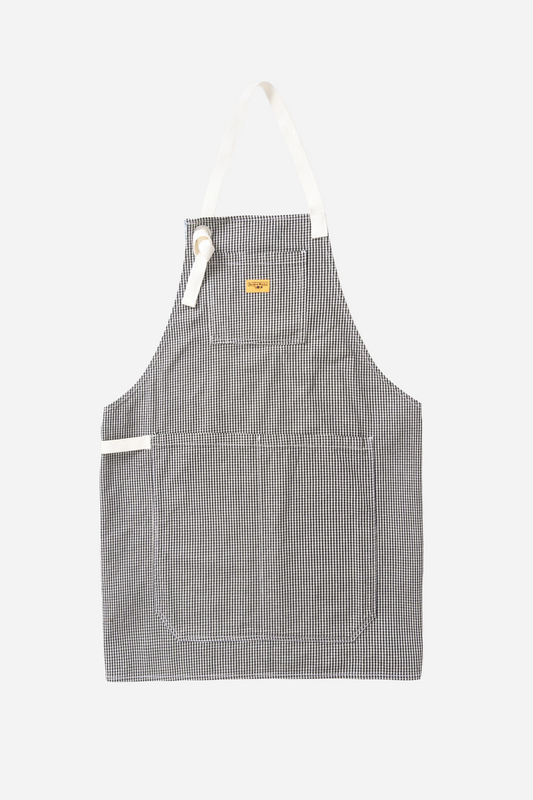 House Gingham Apron Black