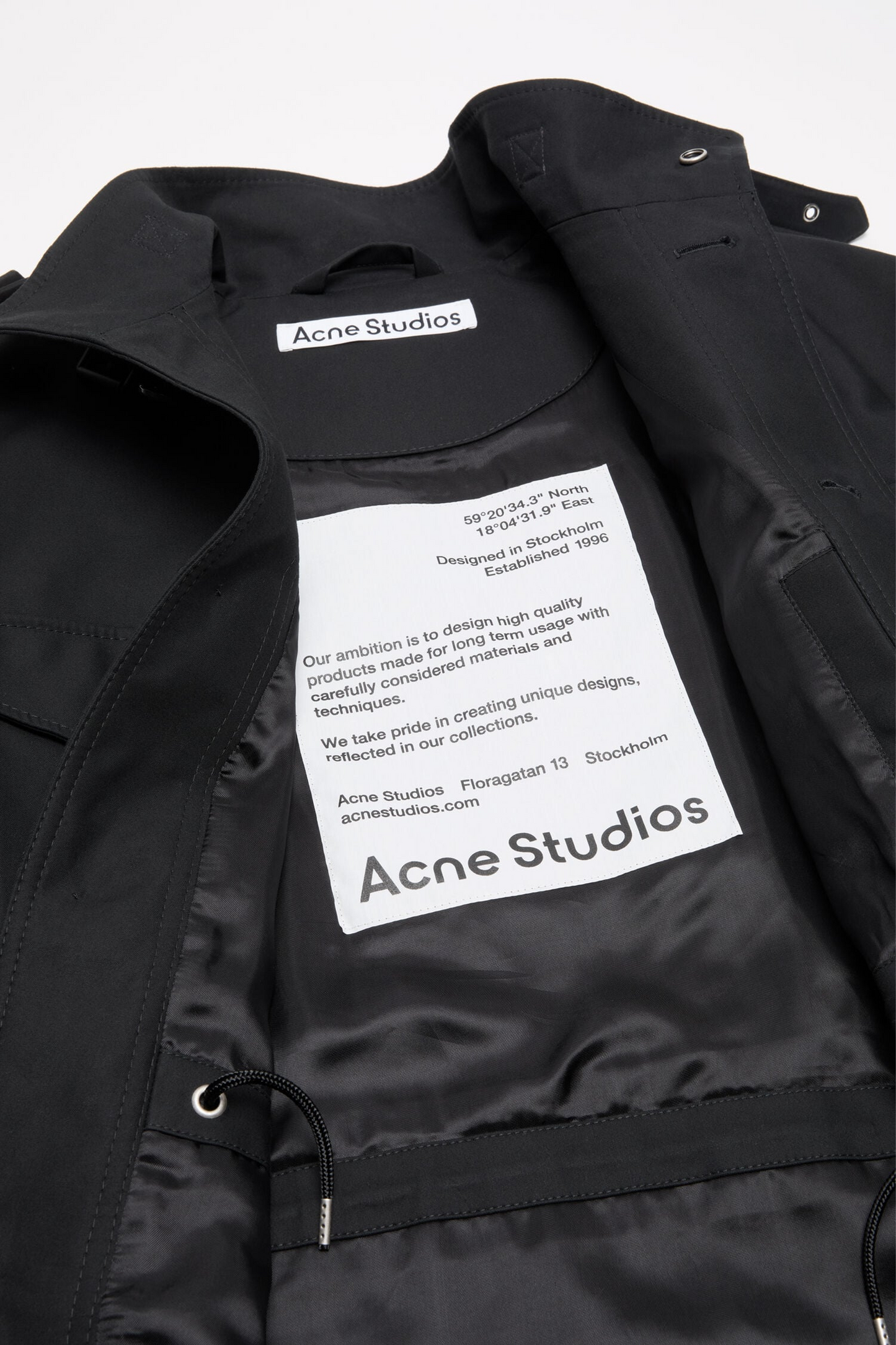 Cotton Satin Blouson Jacket Black