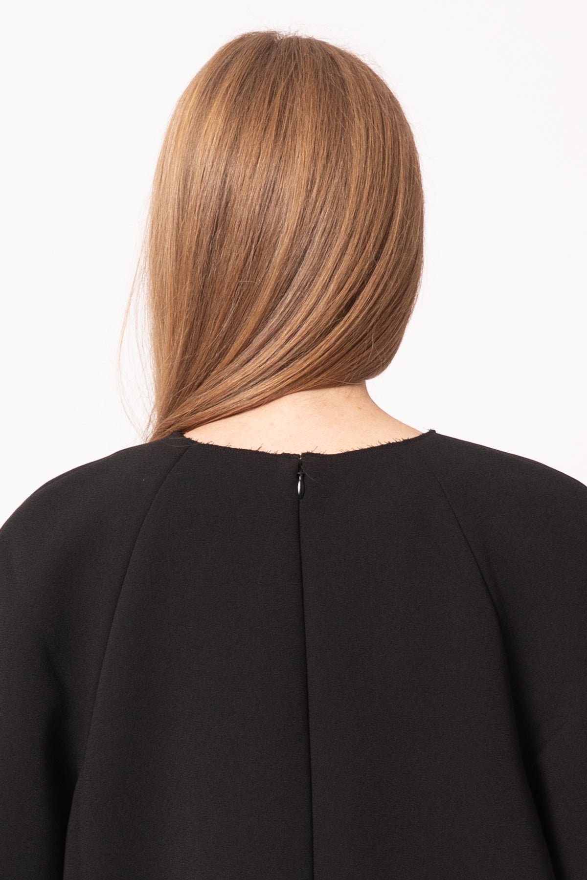 Cocoon Crepe Dress Black