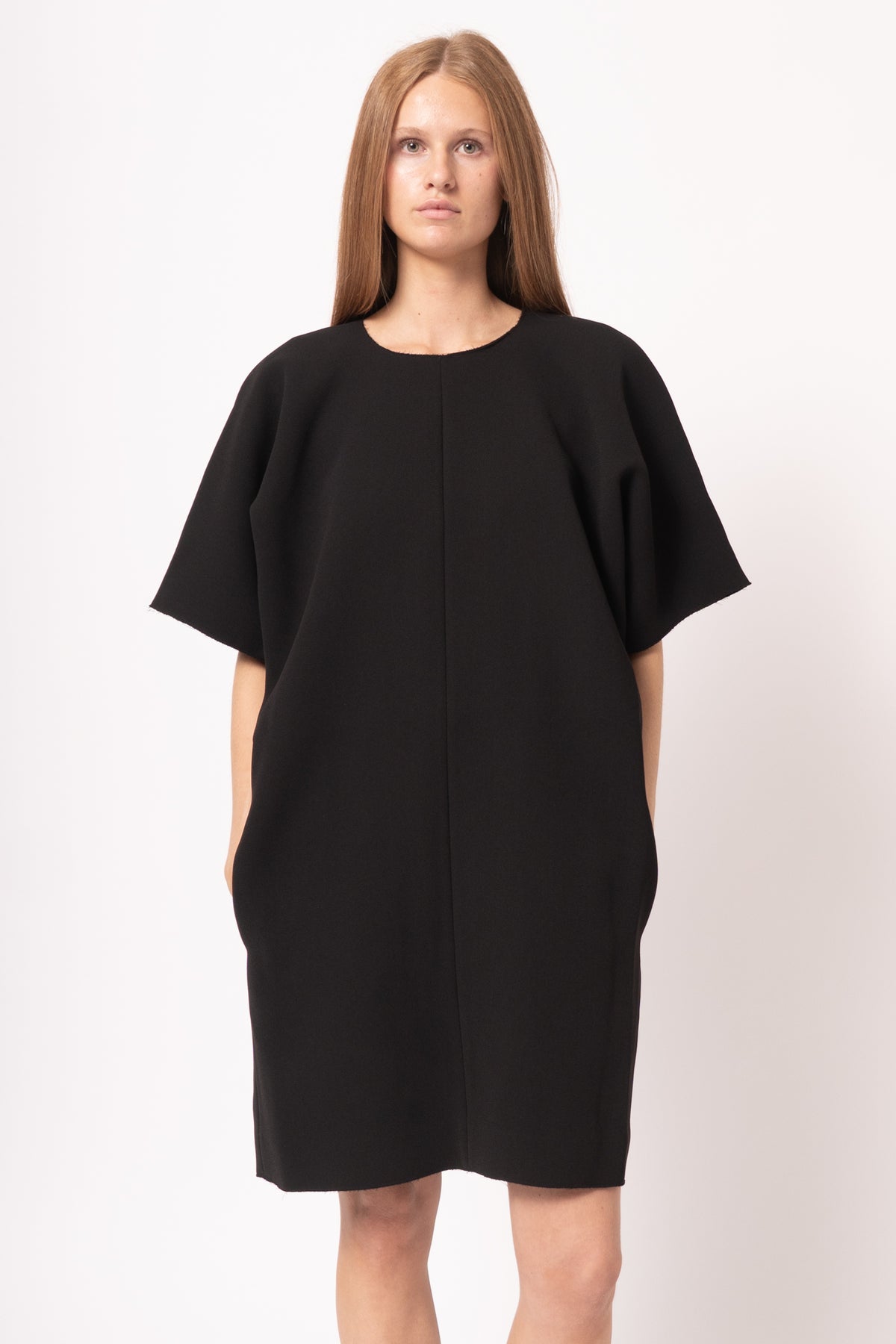 Cocoon Crepe Dress Black