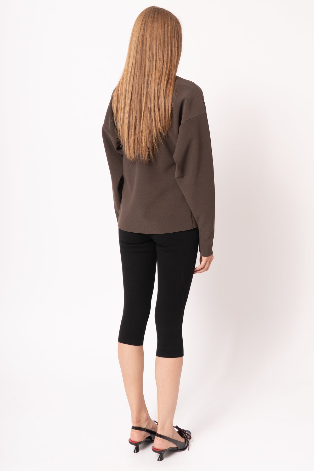 Capri Knit Leggings Black