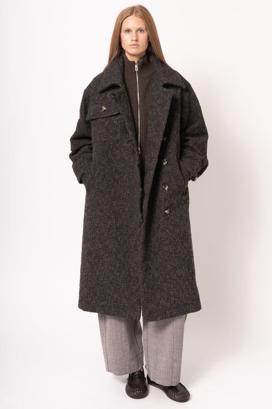 Betty Bouclé Coat Ash