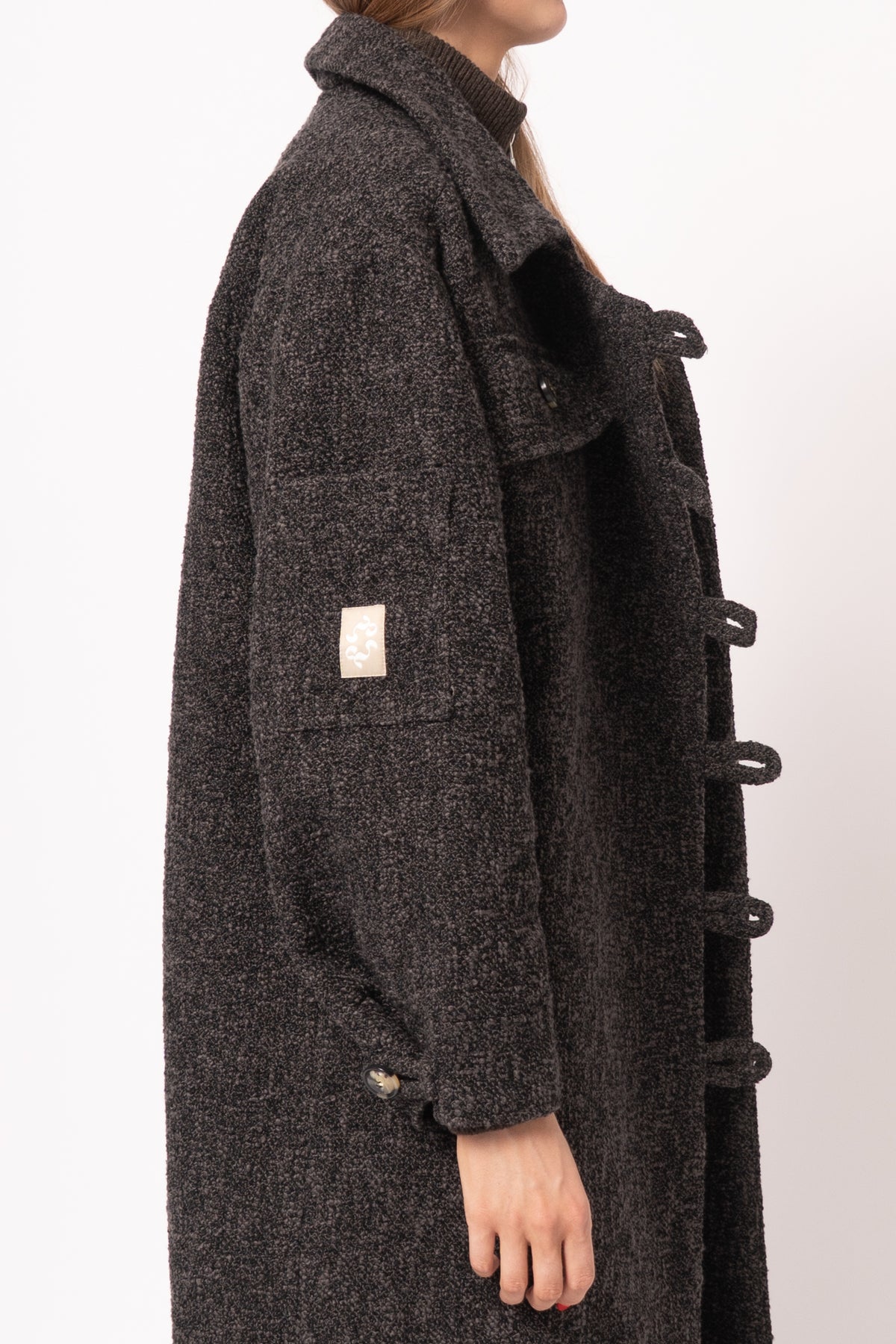 Betty Bouclé Coat Ash