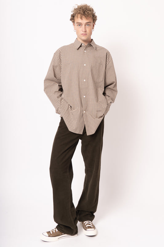 Micro Check Shirt Cement