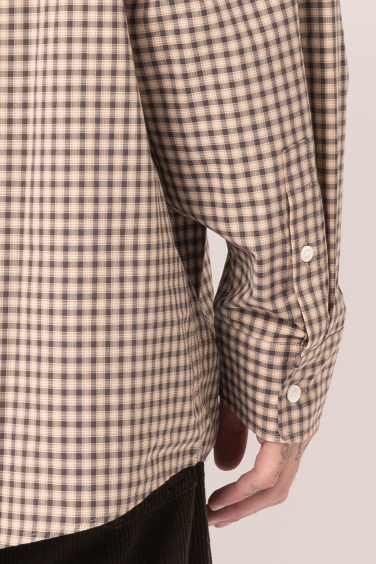 Micro Check Shirt Cement