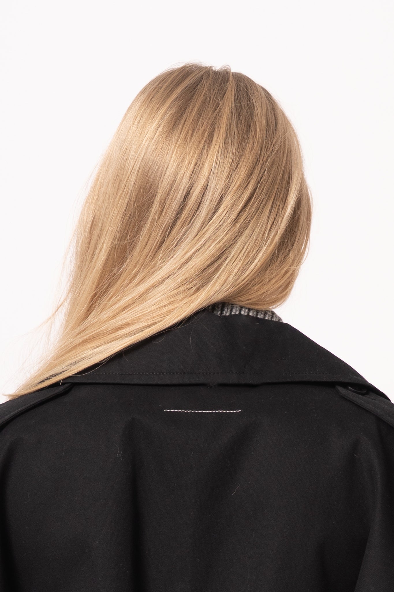 Cotton Twill Trench Coat Black