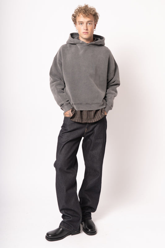 Hood Sweat Antracite Washed