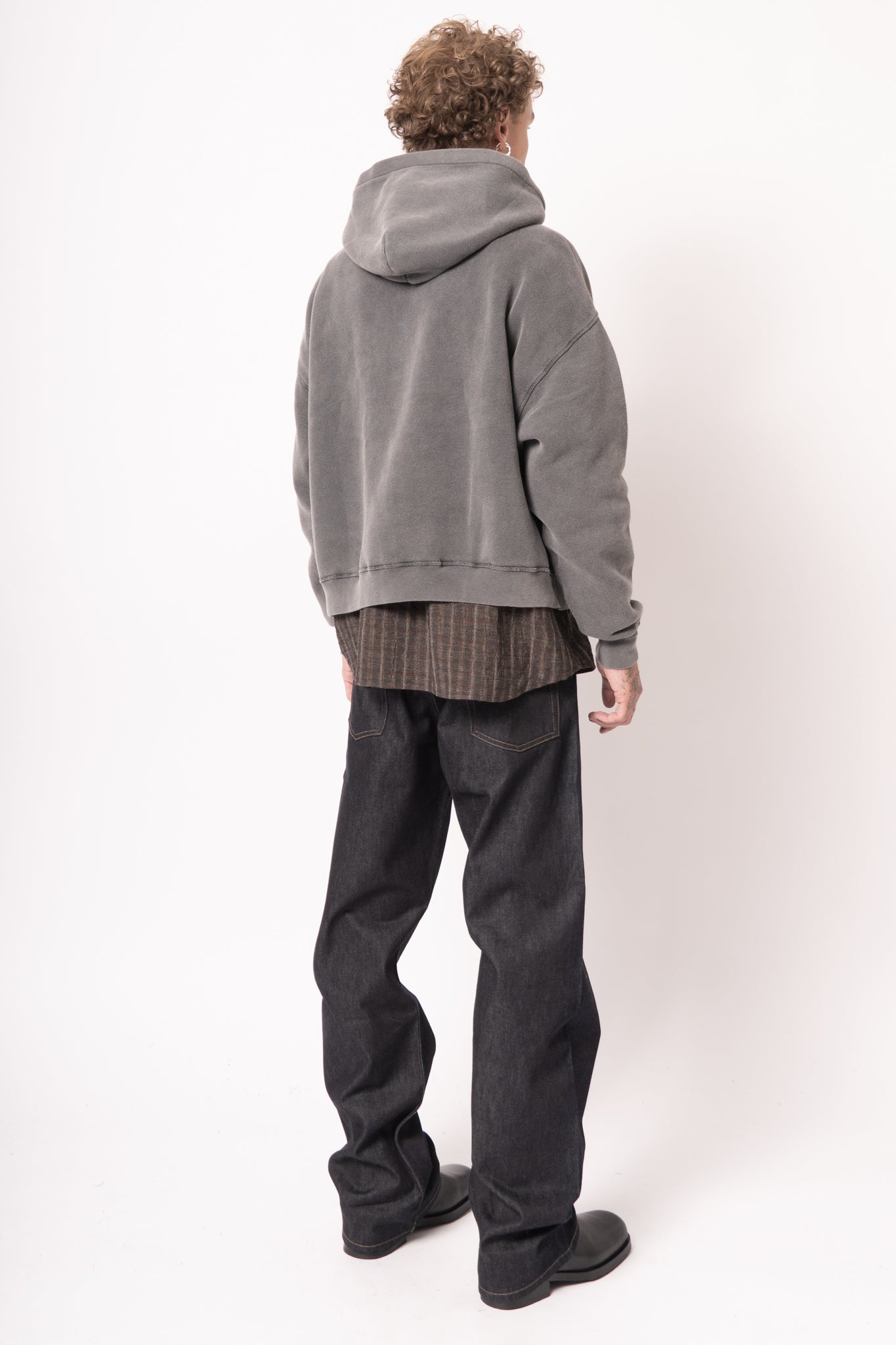 Hood Sweat Antracite Washed