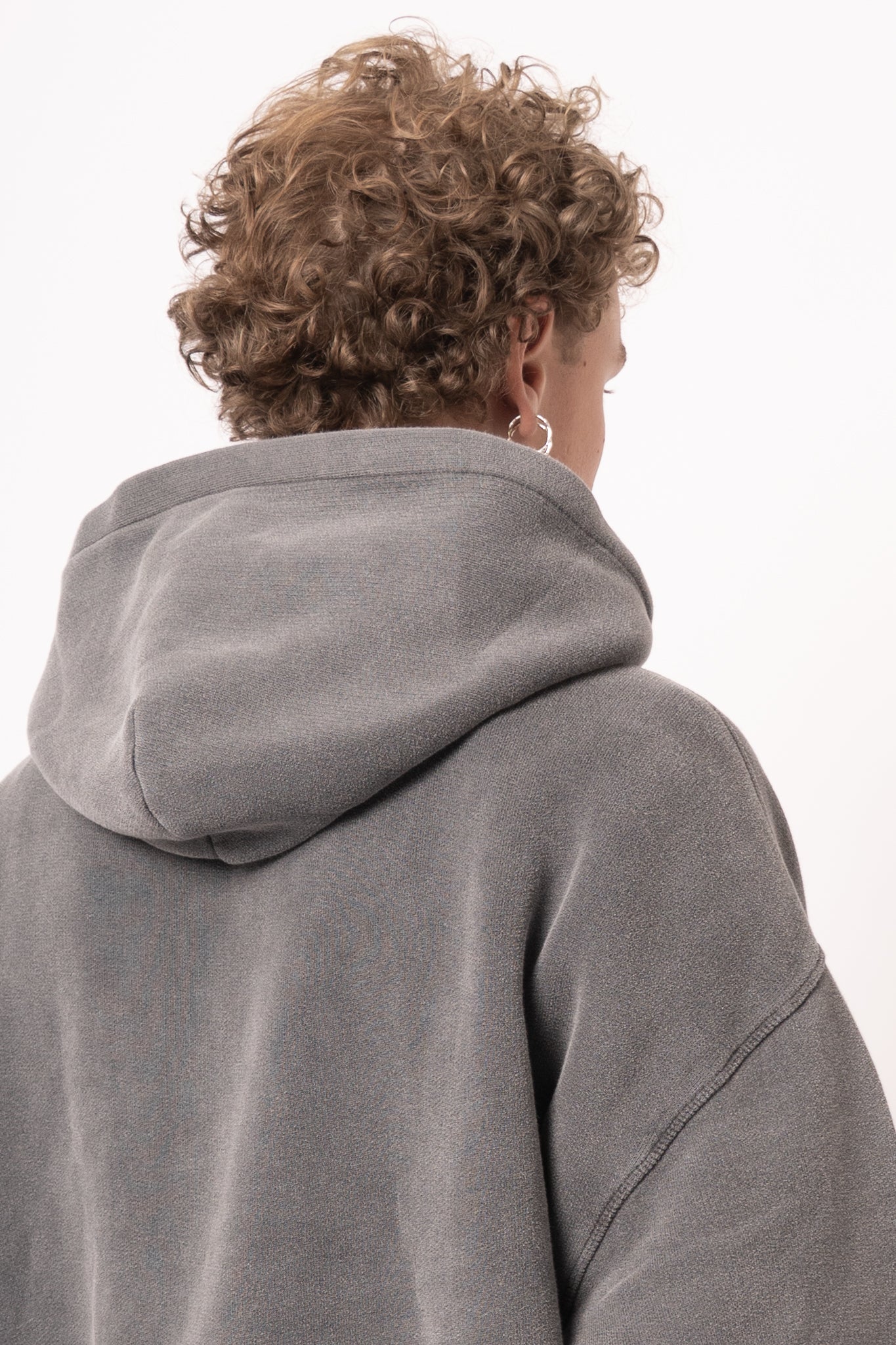 Hood Sweat Antracite Washed