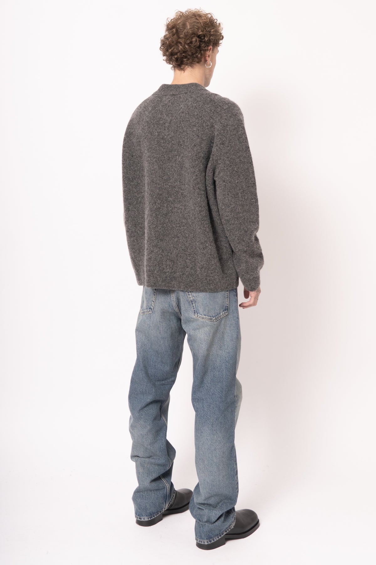 Loose Fit Charcoal Grey Sweater