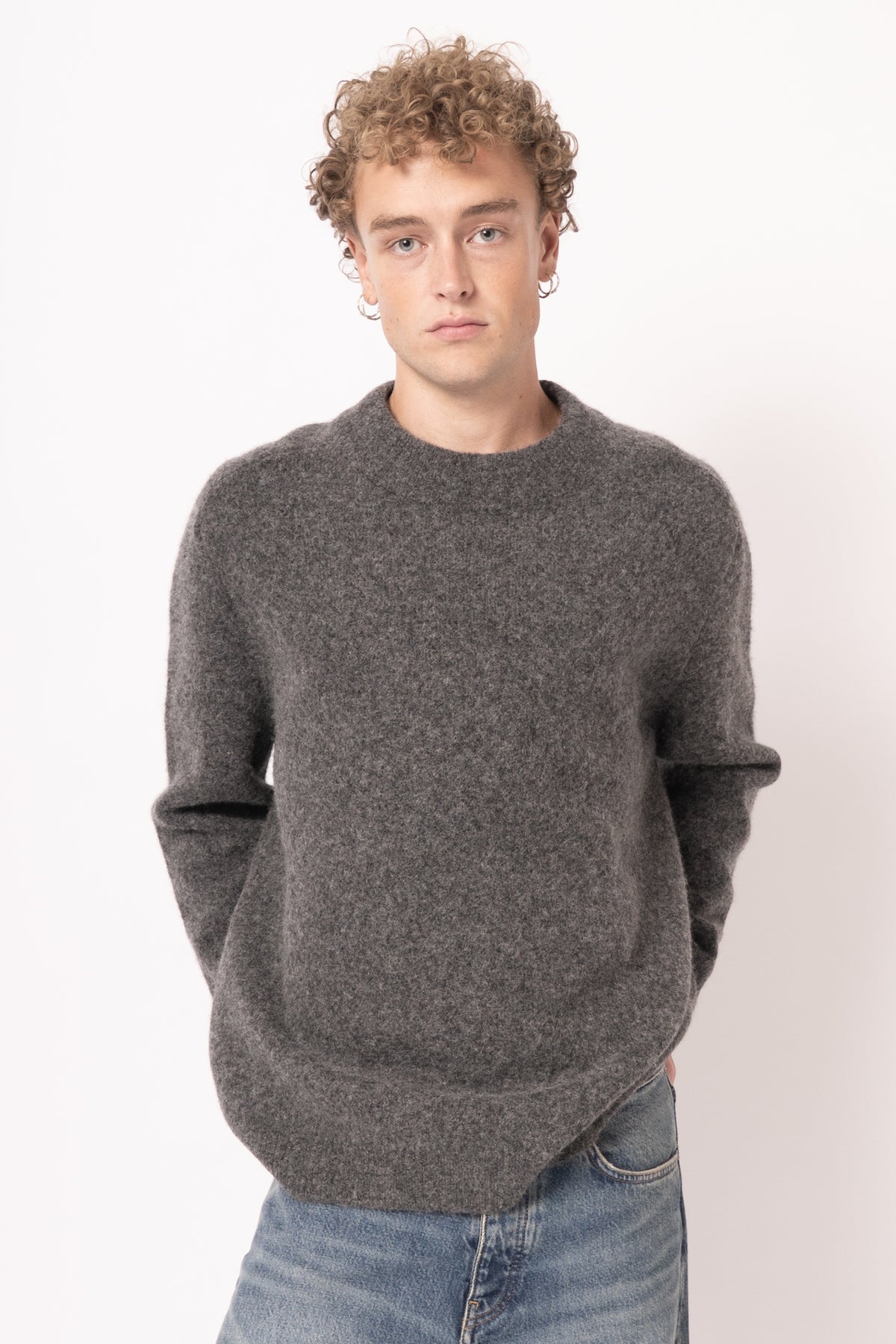 Loose Fit Charcoal Grey Sweater