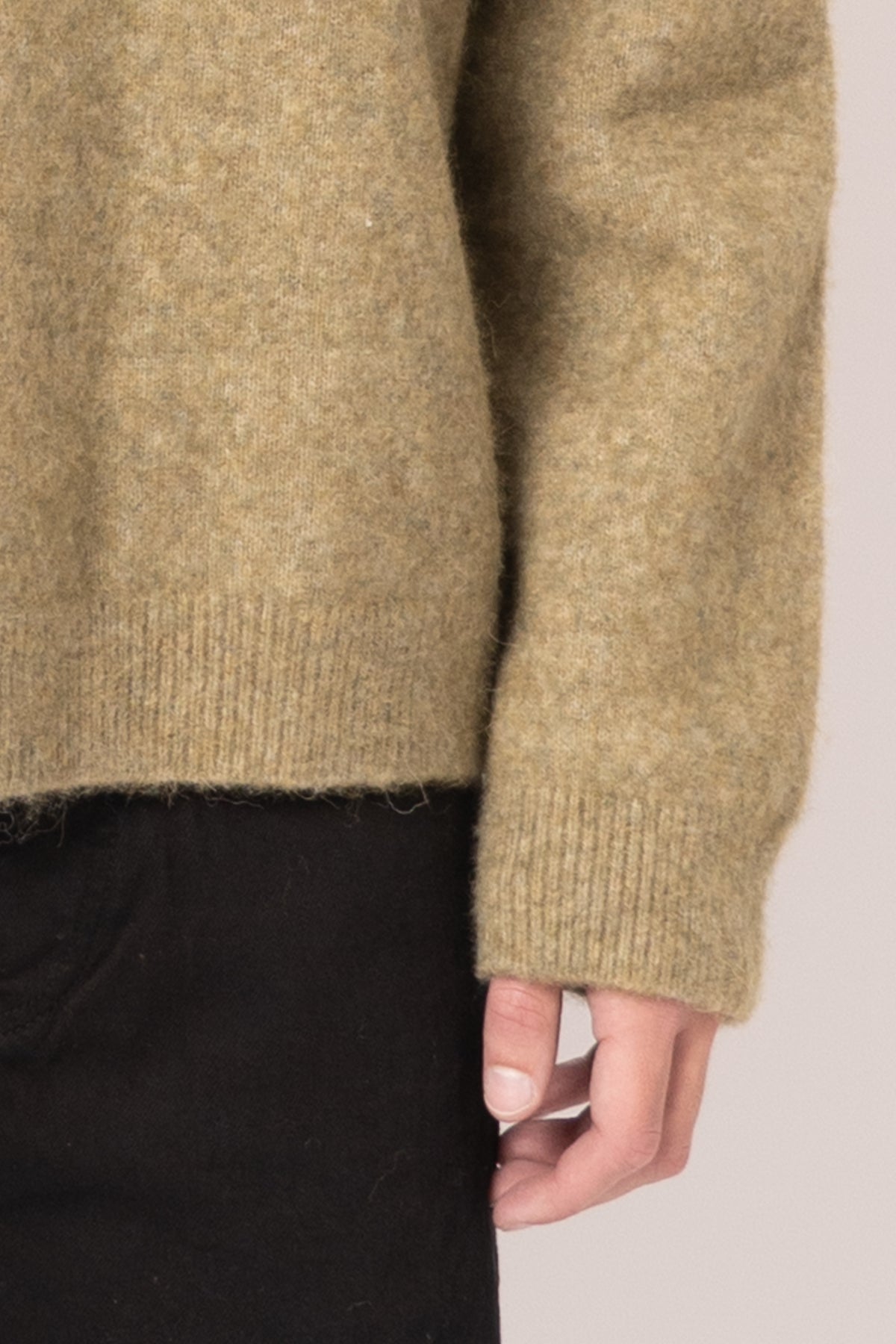 Loose Fit Light Khaki Sweater