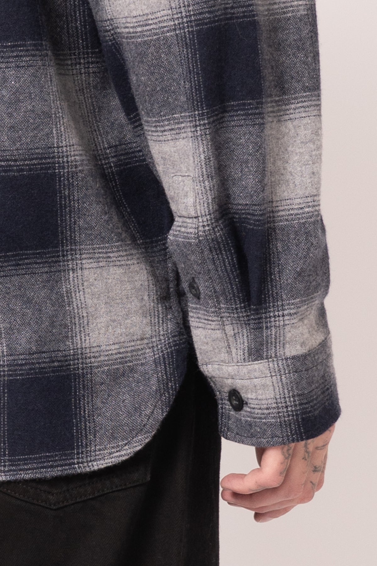 Light Grey Checked Overshirt